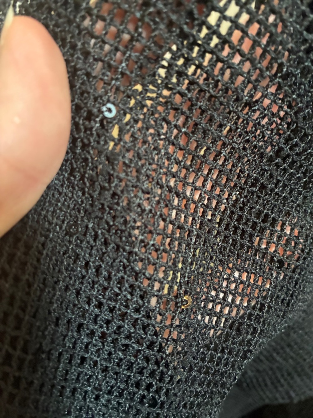Pacific Cove Black Sheer V-Neck Mesh Swim Cover-Up sz XL - Picture 4 of 6